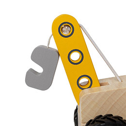 Игрушечный трактор с краном LUKNO, жёлтый